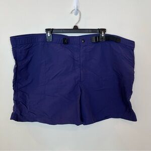 Lands End Nylon Eggplant Purple Adjustable Lined Shorts Size XXL Purple 44-46